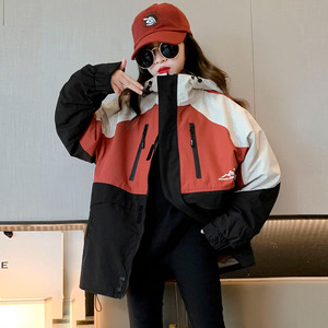女童冲锋衣外套三合一可拆卸2024秋冬装中大儿童户外三防加绒风衣