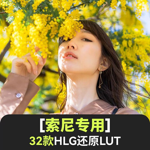 索尼LUT灰片还原HLG转709剪映达芬奇pr ps调色预设