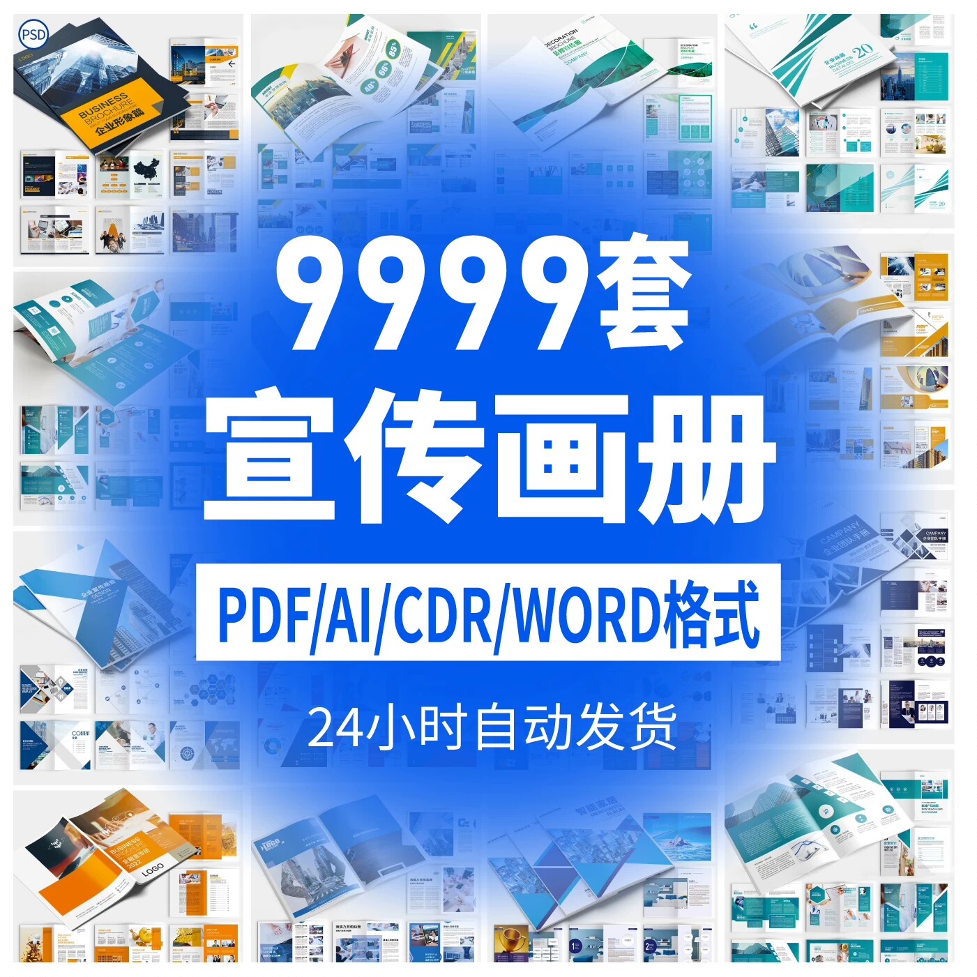 企业宣传册公司简介产品手册CDR排版AI素材Word格式PSD模板画册图片