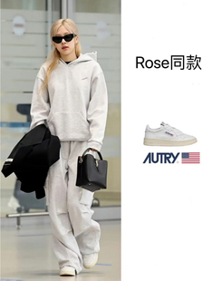 韩国AUTRY黑白熊猫鞋虞书欣rose朴彩英同款板鞋 奥特里ept小白鞋