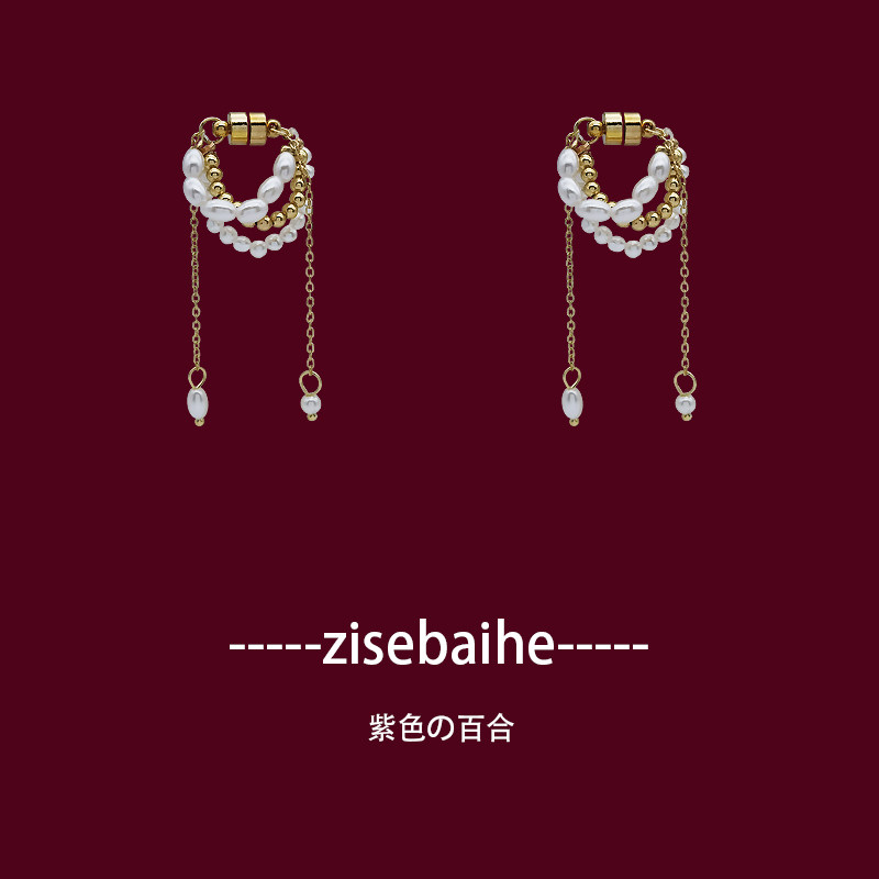 珍珠链条个性耳骨夹磁铁耳吸长款无耳洞耳饰ins一体式冷淡风气质,饰品/流行首饰/时尚饰品新,耳夹,淘宝优惠券,粉丝福利购,淘宝优惠卷