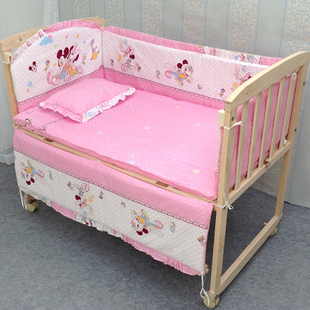 费 经济型简易婴儿床实木多功能宝宝床摇篮床新生儿bb无漆儿童床 免邮