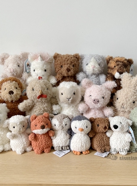 正品现货 英国JELLYCAT little小猪熊狗狐狸山羊雪人青蛙卷毛公仔