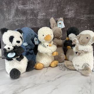 正品现货 英国JELLYCAT 哈朵斯鸭子熊猫兔子大象袋鼠母子互动公仔