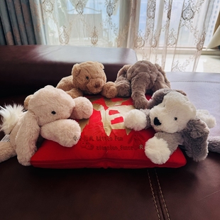 正品现货 英国JELLYCAT史玛吉兔子大象 小熊猴子河马毛绒包包挂饰