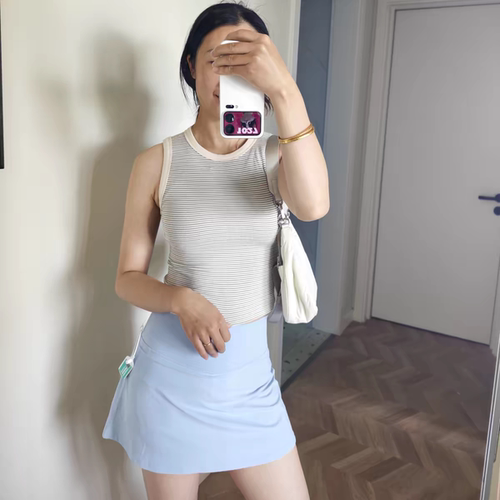 露露乐蒙现货瑜伽短裙网球裙