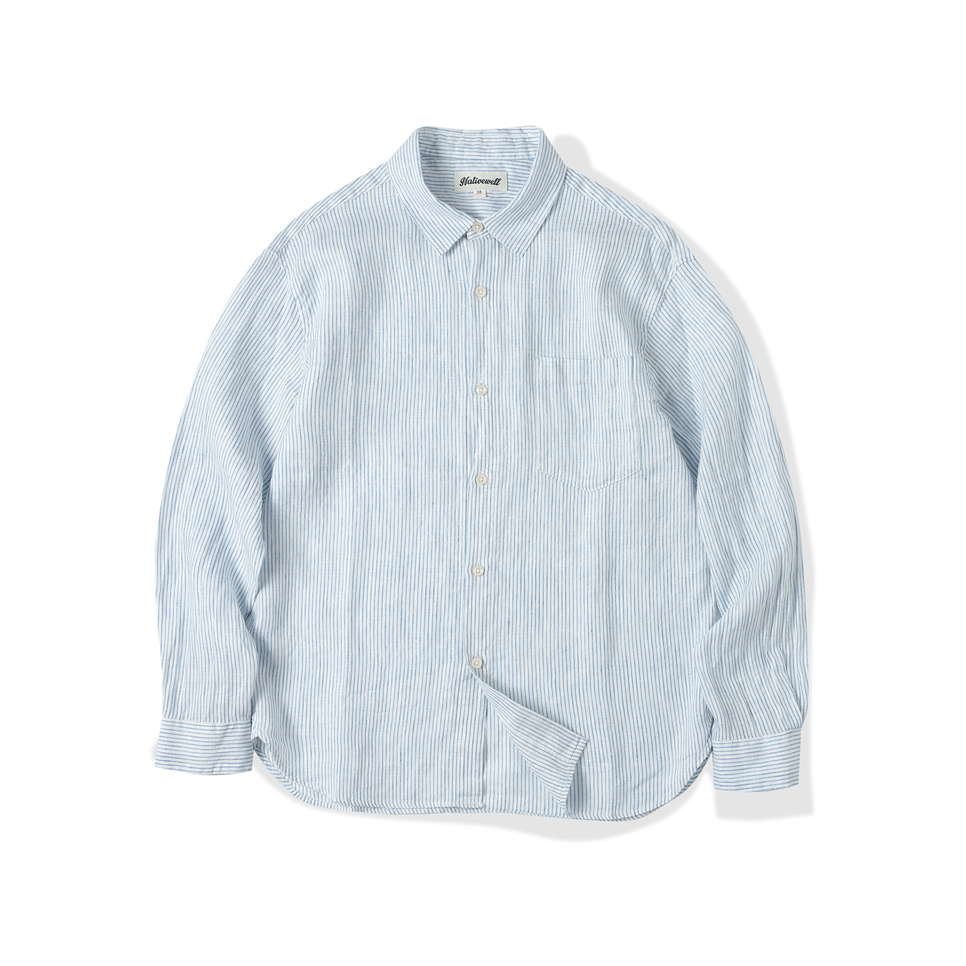 凉感透气初秋随性宽松防晒条纹