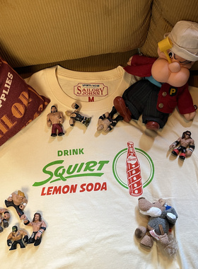 33oz SAILOR JOHNNY 美式复古210g汽水街头印花纯棉短袖T恤男女