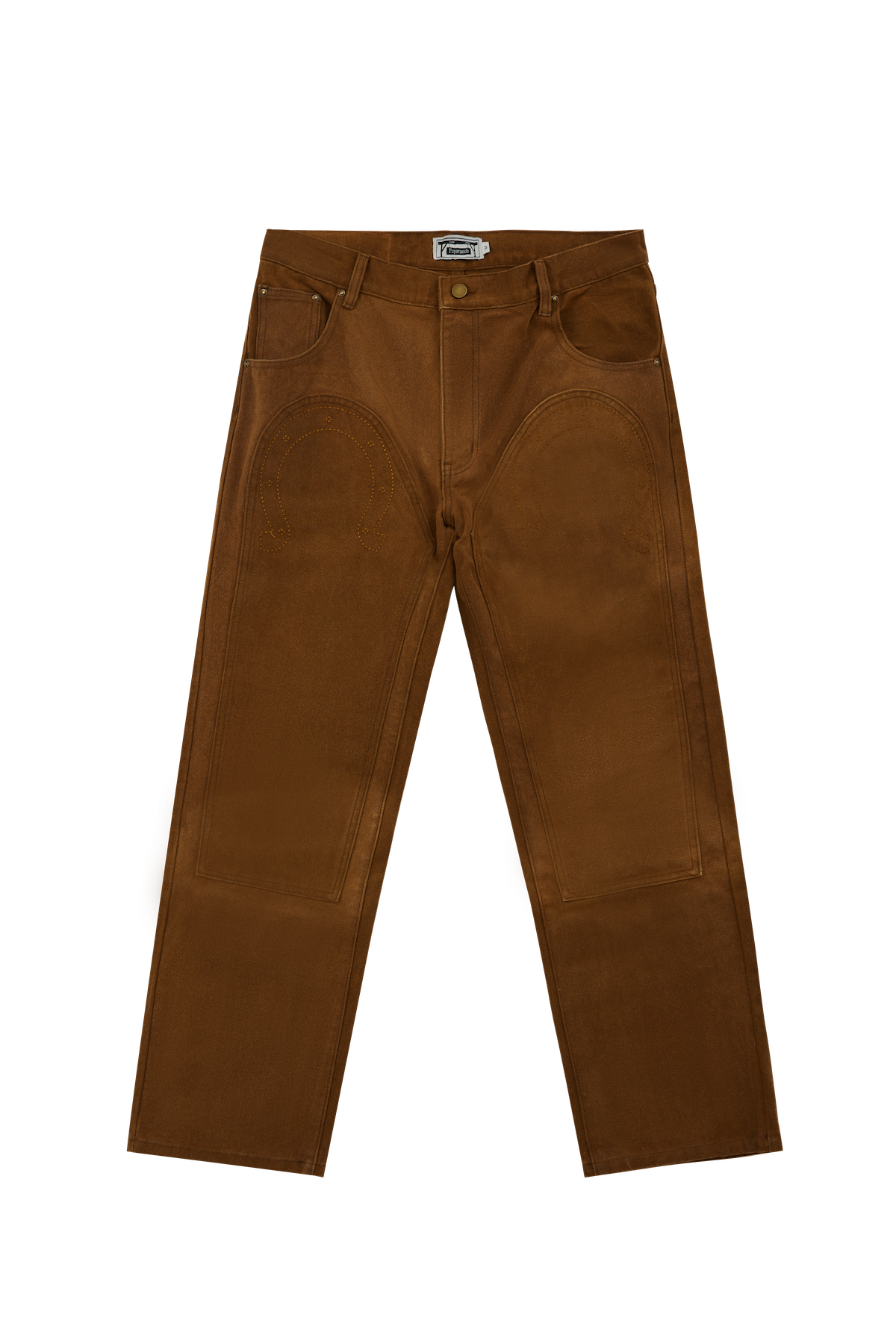 33oz PapaRanch高密度16oz复古美式粗犷油蜡长裤贴布补强宽松工装