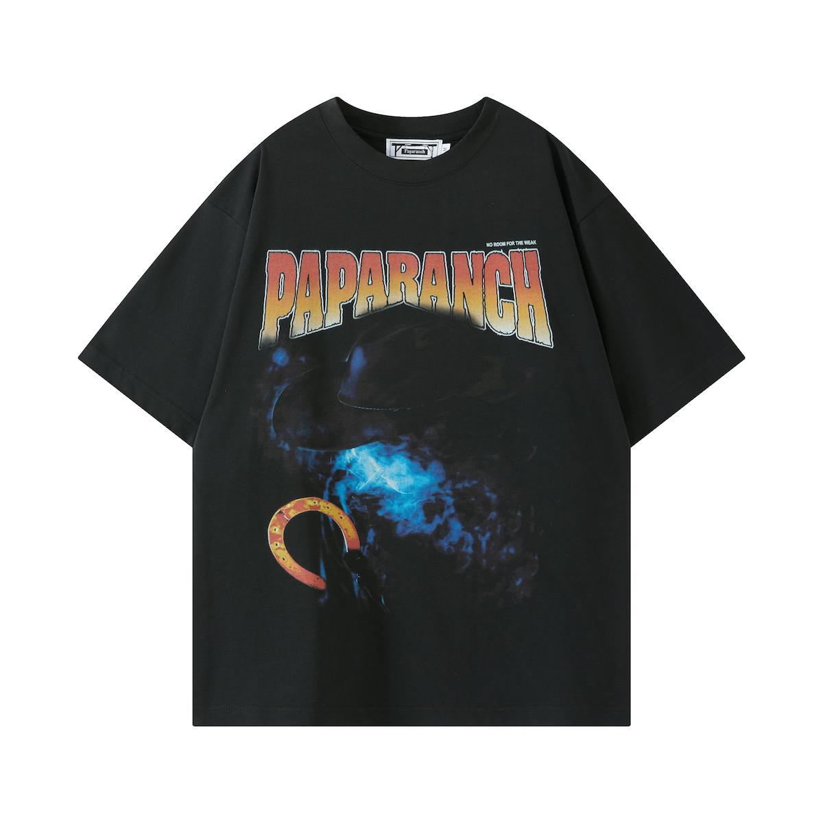 33oz PapaRanch美式复古重磅270gT恤西部牛仔数码直喷马蹄印花Tee