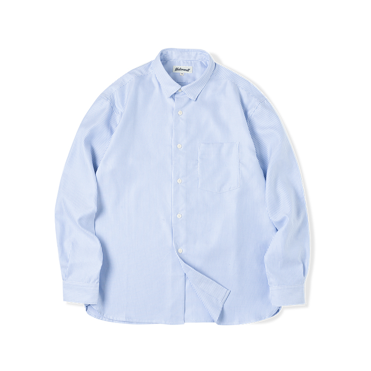 33oz  NATIVEWELL爽滑条纹长绒棉长袖衬衫80S/2高支抗皱易打理