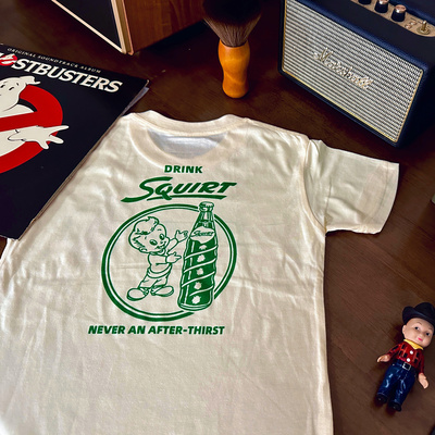 33oz SAILOR JOHNNY 美式复古童装卡通汽水印花T恤街头圆领短袖