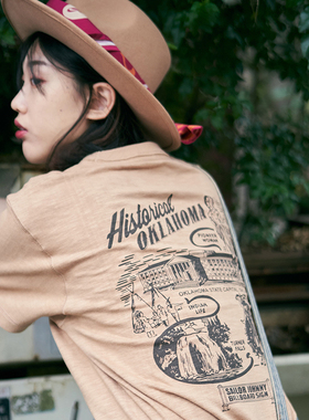 33oz SAILOR JOHNNY 300g美式复古重磅竹节棉三本针高级感T恤印