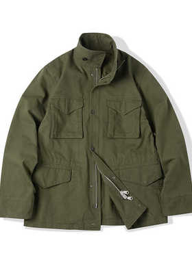 33oz NATIVEWELL经典HBT人字纹M65夹克外套全棉合身purepark