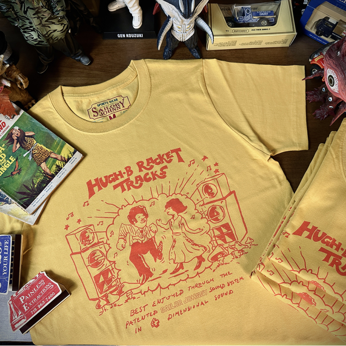 33oz SAILOR JOHNNY美式复古休闲趣味印花纯棉210g短袖T恤男女