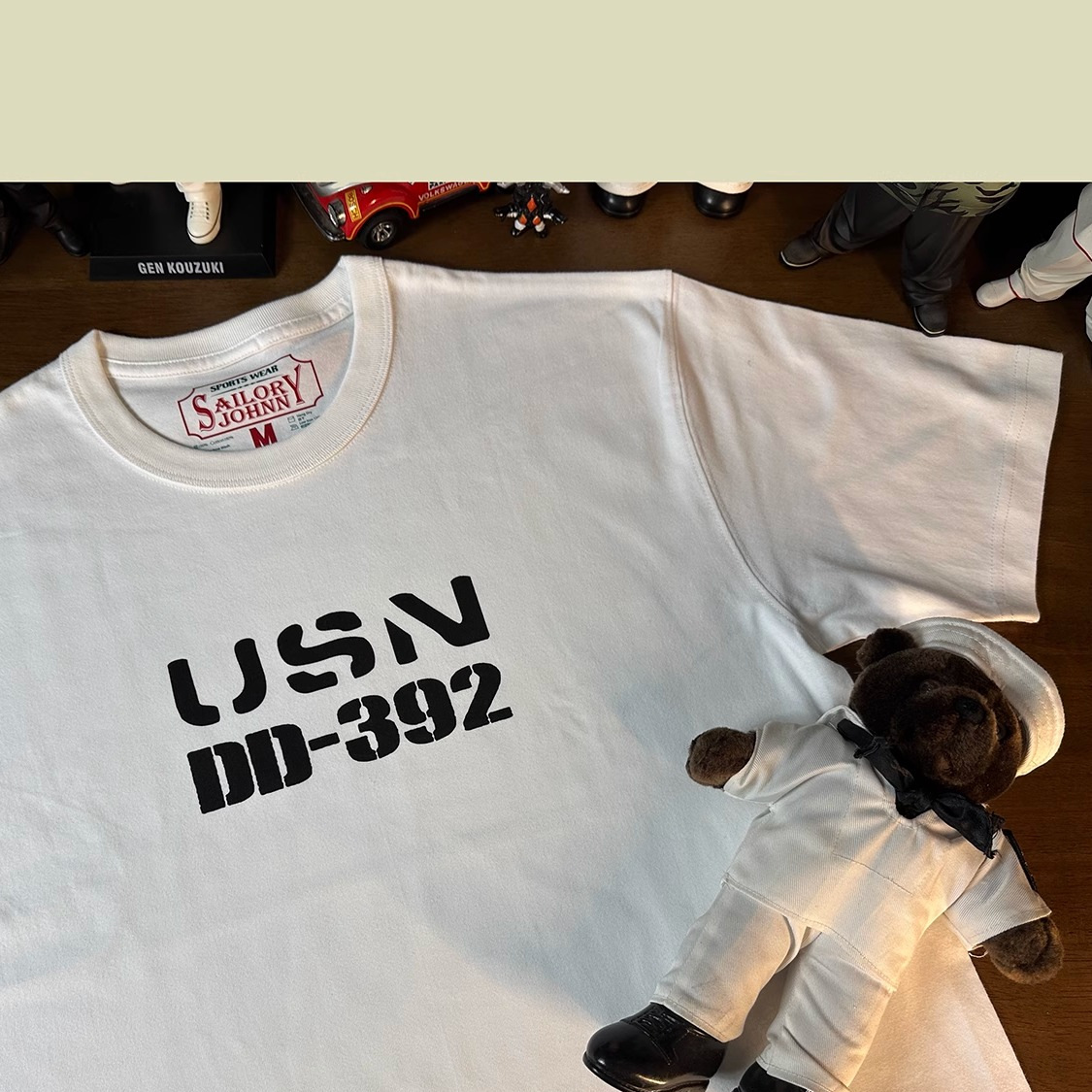 33oz SAILOR JOHNNY美式复古休闲趣味印花纯棉短袖T恤