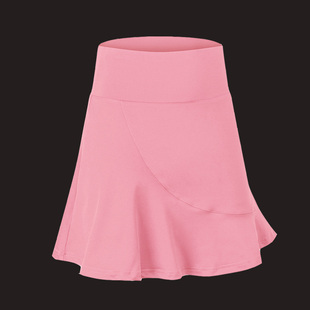 运动短裙女粉色羽毛球半身裙速干透气跑步裙健身裙白色网球裙裤裙