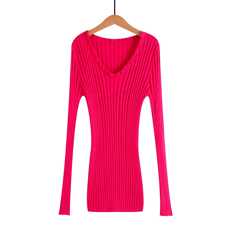 巧帛风格秋冬经典V领百搭意大利进口纯羊毛弹力暖打底衫气质柔软