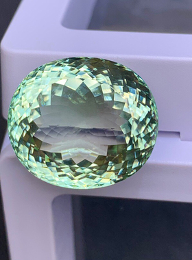 18.83克拉天然椭圆形全净体绿碧玺裸石17*14.5*10可代镶嵌
