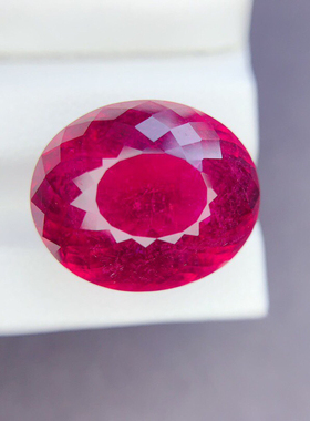 天然椭圆形卢比来戒面裸石18.73克拉18*15*11.5可代镶嵌