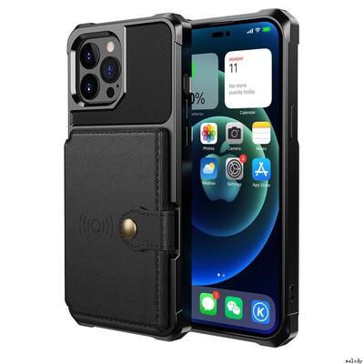 适用于iPhone 14 15 16 Pro Max Wallet Case 13mini 12promax PU Flip Cover Card Holder Case卡包皮套