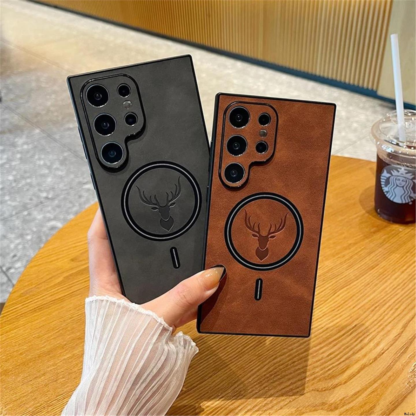 Magnetic Wireless Charge Leather Phone Case For Samsung S24fe S23fe S22 S21plus S24+ S25 Ultra Cover