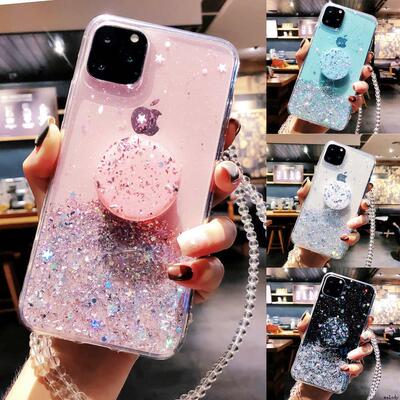 适用iPhone16 15 14 Pro Max Bling Case iPhone11 12 13 XSMAX XR X 78Plus SE2/3 Glitter Cover闪粉壳