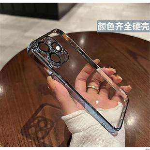 Luxury Hard Cover适用iPhone 15 14 13 12 Pro Max Clear Case苹果iPhone14plus硬壳高级感12镜头膜11手机壳