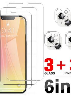 Screen Tempered Glass适用于iPhone16 Pro Max 14 13 12 11 15ProMax钢化膜Camera Lens Glass Protector