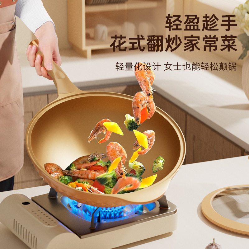 新款陶土微压锅多功能煎炒锅家用炒菜锅通用炉灶陶土焖煮锅