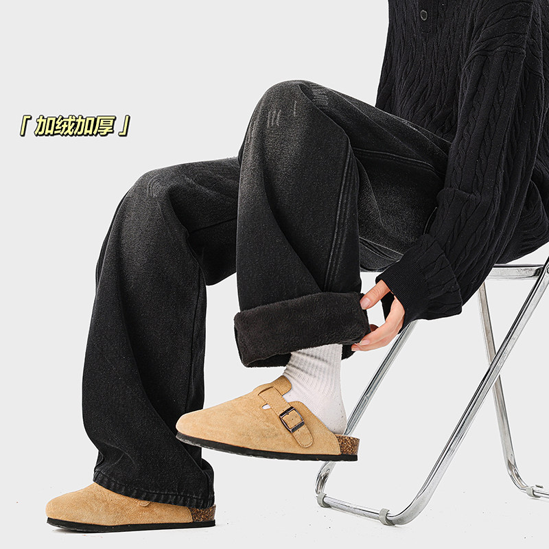 A410-K8195JR-P70限价109-休闲加绒水洗牛仔裤-400g左右牛仔面料,男装牛仔裤,电商A410