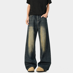 A410-K6325-P48限价79-美式复古水洗牛仔裤-280g左右 牛仔面料