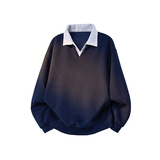 A410-WT34719-特批55限价109-美式复古假两件卫衣-400G华棉，男装卫衣，电商A410