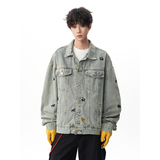 A410-WT93323-P95限价149-美式小狗刺绣牛仔外套-7x7牛仔面料420g，男装工装外套，电商A410