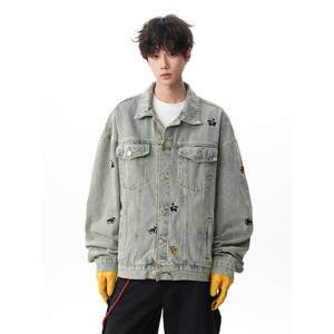 A410-WT93323-P95限价149-美式小狗刺绣牛仔外套-7x7牛仔面料420g图片