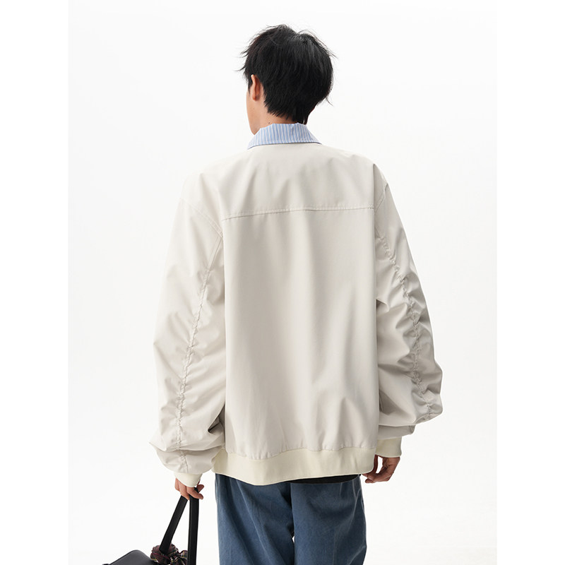 A410-WT93331-P110限价169-美式假两件拼接夹克-塔罗牛津210克,男装夹克,电商A410