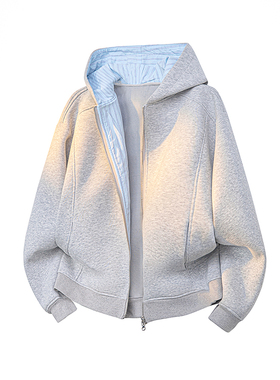 A410-WT34758-P95限价149-美式拼接条纹连帽卫衣-400G  华棉