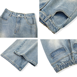 A410-K7909-特批60限价119-美式水洗做旧百搭牛仔裤-320g牛仔面料，男装牛仔裤，电商A410