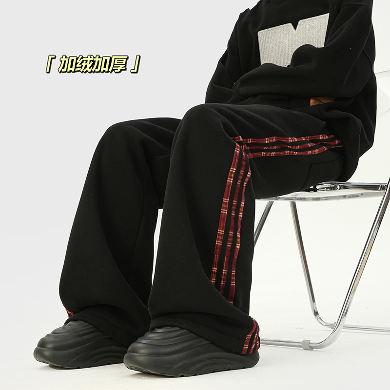 A410-K9186JR-P58限价89成分100聚酯纤维-320g左右卫裤面料一体绒，男装休闲裤，电商A410