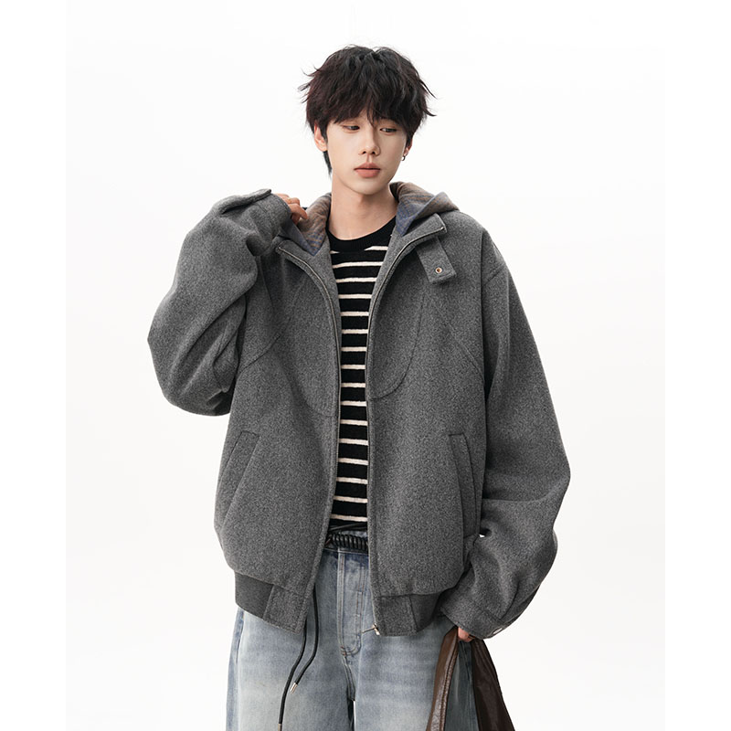 A410-WT75109-P125限价189-美式重磅宽松连帽外套-纳米绒700G，女装短外套，电商A410