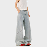 A410-K8799-特批55限价109-美式设计感阔腿牛仔裤-320g竹节牛仔布，男装牛仔裤，电商A410