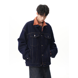 A410-WT93312-P85限价139-美式高街休闲牛仔外套-7x7牛仔面料420g，男装工装外套，电商A410