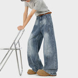 A410-K7940-P80限价119-美式解构水洗牛仔裤-320g竹节牛仔面料，男装牛仔裤，电商A410