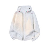 A410-WT33820-P95限价149-美式刺绣连帽开衫外套-400g华棉，女装短外套，电商A410