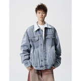 A410-WT34783-P95限价149-美式水洗牛仔外套-7x7牛仔面料420g，男装工装外套，电商A410