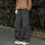 美式高街褶皱伞兵裤男秋季新款潮牌宽松工装裤户外运动速干登山裤，男装休闲裤，电商A410