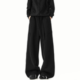 白花灰运动卫裤男款春秋季2025新款美式高街重磅大口袋宽松阔腿裤，男装休闲裤，电商A410