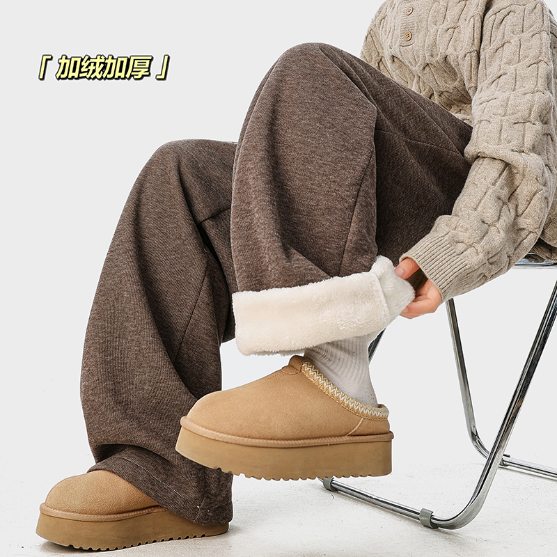 A410-K5578JR-P65限价99-美式加绒垂感休闲裤-糯米呢面料460g左右，男装卫衣，电商A410