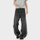 A410-K5594-P80限价119-美式水洗条纹牛仔裤-320g牛仔面料，男装牛仔裤，电商A410