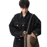 A410-WT93312-P85限价139-美式高街休闲牛仔外套-7x7牛仔面料420g，男装工装外套，电商A410